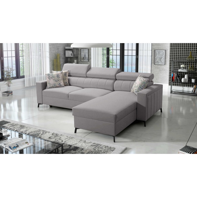 Arco I Maxi Corner Sofa with Plecionka, Sawana 11: style, functionality, and comfort in one