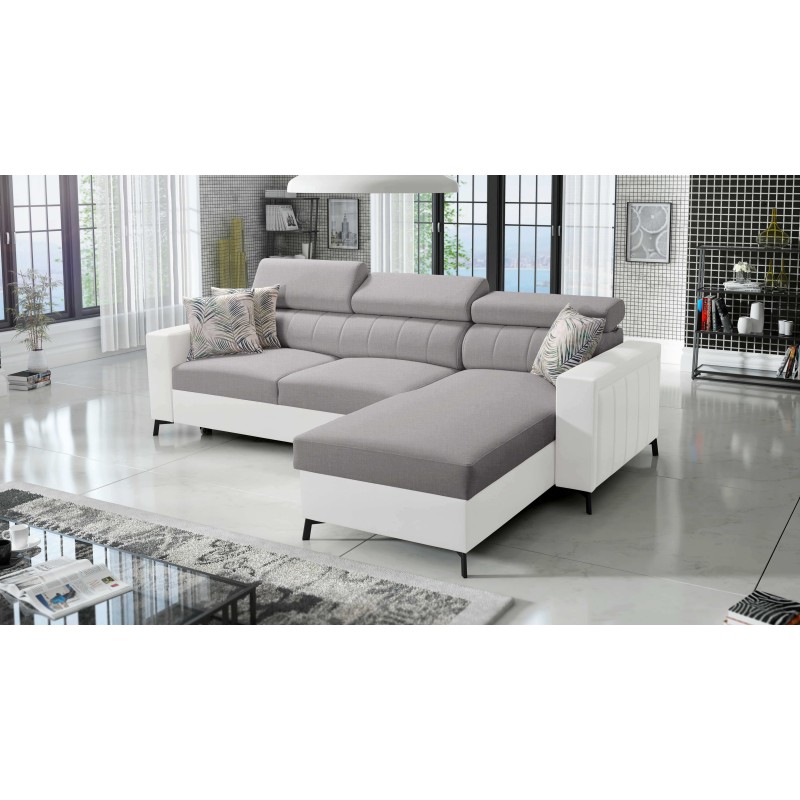 Arco I Maxi Corner Sofa with Plecionka, Sawana 11 + Eco-leather: style, functionality, and comfort in one