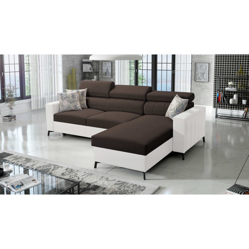 Arco I Maxi Corner Sofa with Plecionka, Sawana 26 + Eco-leather: style, functionality, and comfort in one