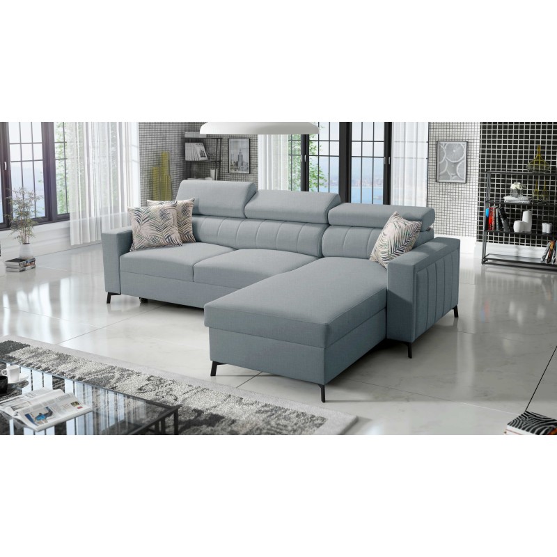 Arco I Maxi Corner Sofa with Plecionka, Sawana 72: style, functionality, and comfort in one