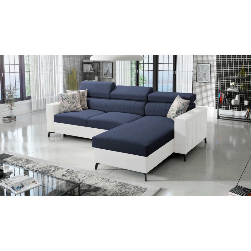 Arco I Maxi Corner Sofa with Wicker, Sawana 80 + Eco-leather: style, functionality, and comfort in one