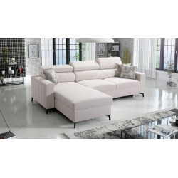 Arco I Maxi Corner Sofa with Velvet, Mono 231: style, functionality, and comfort in one