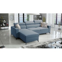 Arco I Maxi Corner Sofa with Velvet, Mono 239: style, functionality, and comfort in one