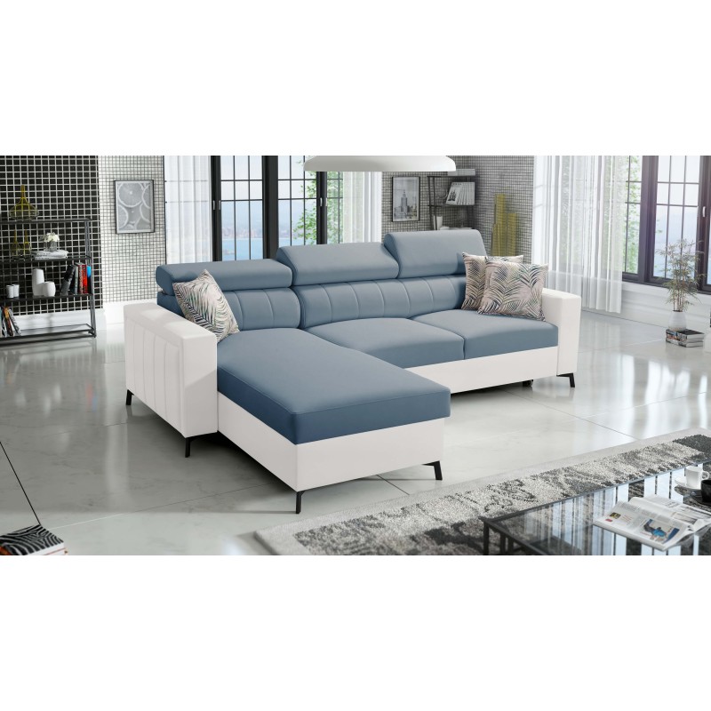 Кутовий диван Arco I Maxi з Velvet, Mono 239 + Екошкіра: стиль, функціональність і комфорт в одному