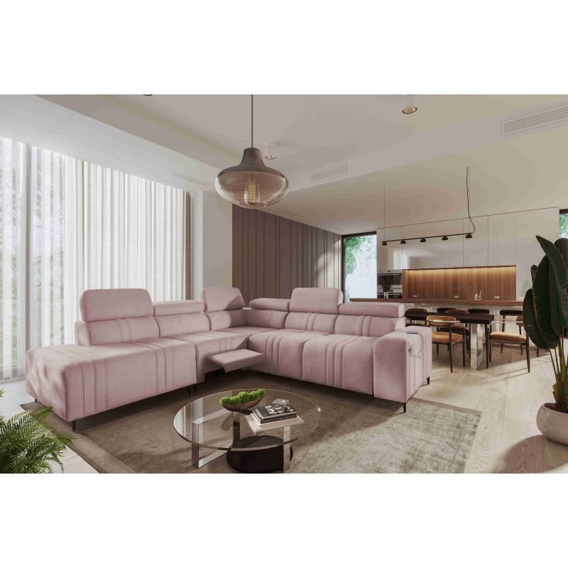 Esquinero Verona IX Mix con función de cama y relax | Muebles de terciopelo, Vena 10