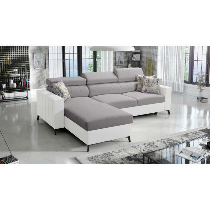 Arco I Maxi Corner Sofa with Plecionka, Sawana 11 + Eco-leather: style, functionality, and comfort in one