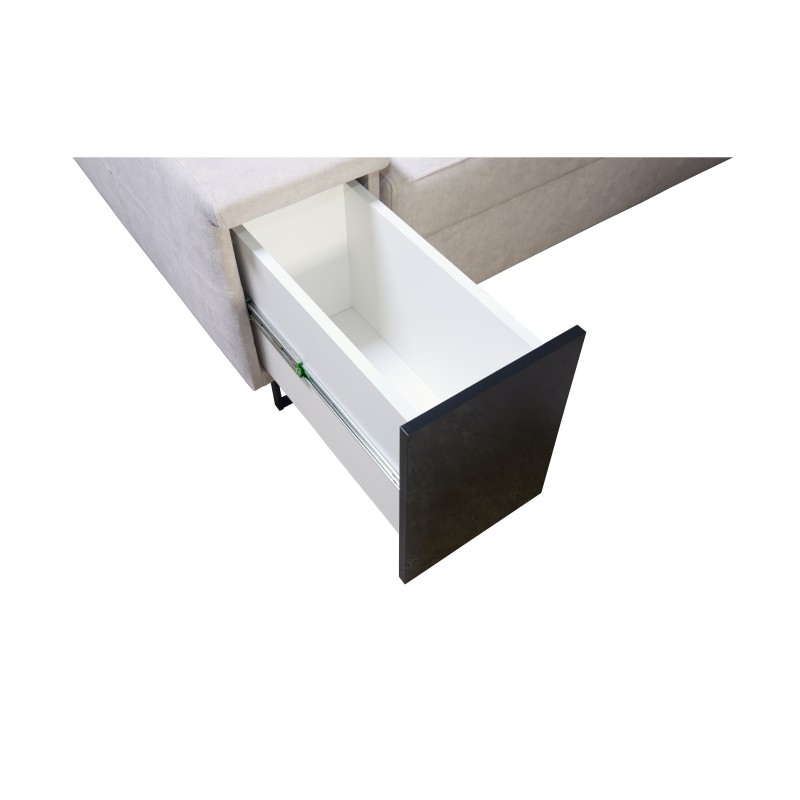 Avanti I mini corner sofa with a sleeping function and a lamp with a USB port fabric Whisper 9