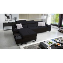 Ecksofa Avanti I mini mit Schlaffunktion und Lampe mit USB-Anschluss, Stoff Sawana 14