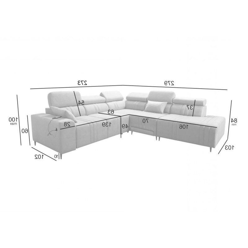 Ecksofa Verona IX Mix mit Schlaffunktion und Relaxfunktion | Möbel Samt, Vena 20