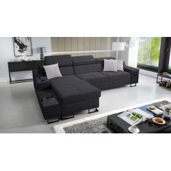 Ecksofa Avanti I Maxi mit Schlaffunktion und Lampe mit USB-Anschluss, Stoff Sawana 96