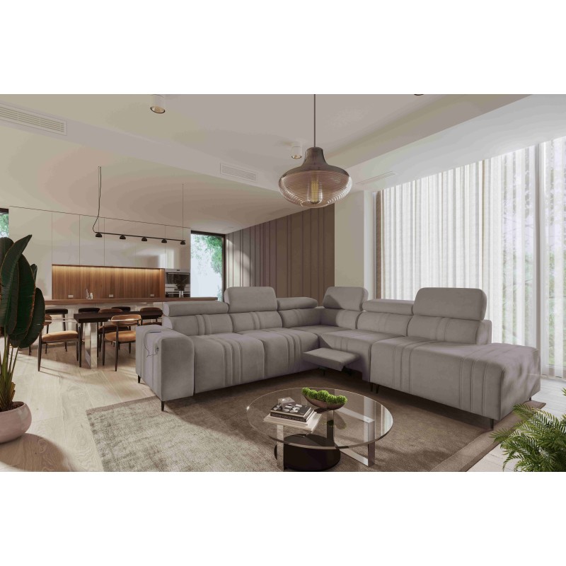 Verona IX Mix Corner Sofa with Sleeping and Relax Function | Velvet Furniture, Vena 8