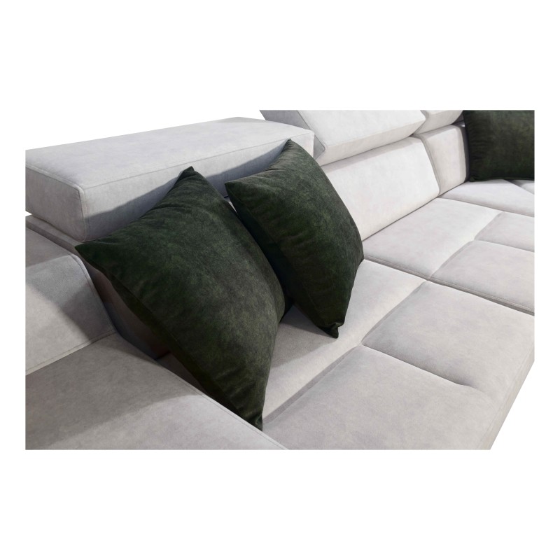 Ecksofa Avanti II mit Schlaffunktion und Lampe mit USB-Anschluss Stoff Sawana 14