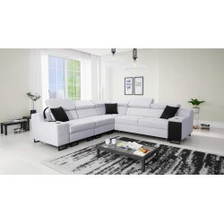 Avanti III corner sofa with a sleeping function and a lamp with a USB port, fabric Sawana 84
