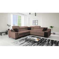 Avanti III corner sofa with a sleeping function and a lamp with a USB port, fabric Sawana 25