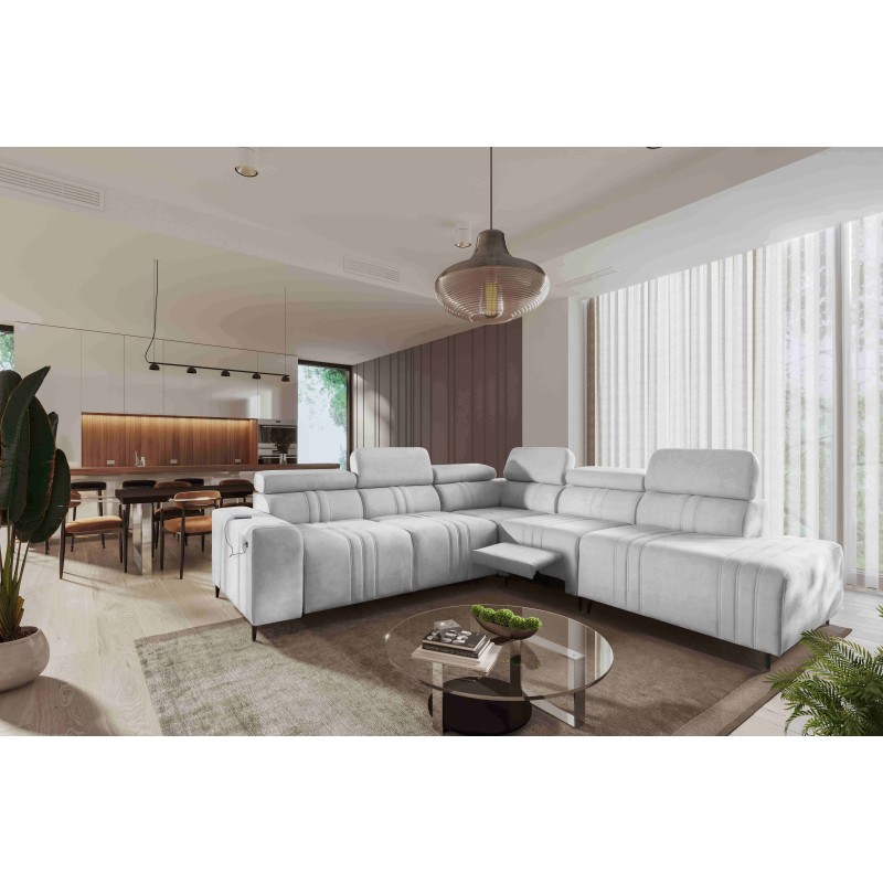 Verona IX Mix Corner Sofa with Sleeping and Relaxation Function | Velvet Furniture, Vena 3