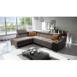 Ecksofa Avanti VII mit Schlaffunktion und Lampe mit USB-Anschluss, Stoff Whisper 5