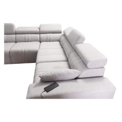 Verona III corner sofa with a sleeping function in Velvet fabric, Vena 14 – elegance and functionality in one piece of furniture