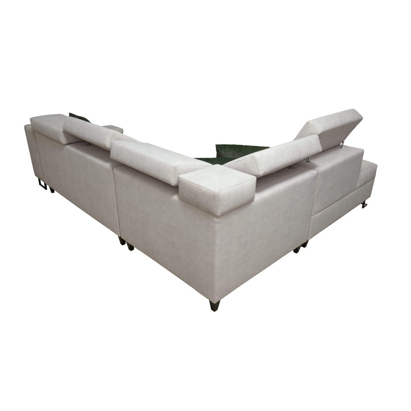 Avanti VII corner sofa with a sleeping function and a lamp with a USB port, fabric Sawana 84