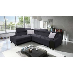Avanti VII corner sofa with a sleeping function and a lamp with a USB port, fabric Sawana 96