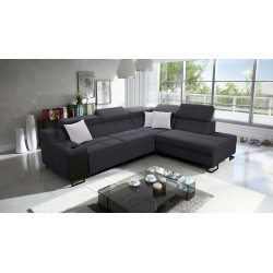 Ecksofa Avanti VII mit Schlaffunktion und Lampe mit USB-Anschluss, Stoff Sawana 96