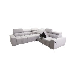 Verona III corner sofa with a sleeping function in Velvet fabric, Vena 13 – elegance and functionality in one piece of furniture