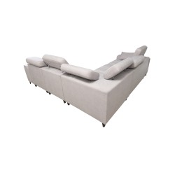 Verona III corner sofa with sleeping function in Velvet fabric, Vena 10 – elegance and functionality in one piece of furniture