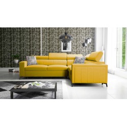 Arco II Corner Sofa with Sleeping Function - Velvet, Mono 236 - An Excellent Combination of Style and Comfort