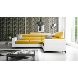 Ecksofa Arco II mit Schlaffunktion - Velvet, Mono 236 + Kunstleder - Eine perfekte Kombination aus Stil und Komfort