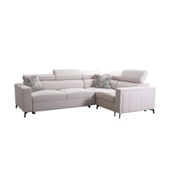 Ecksofa Arco II mit Schlaffunktion - Velvet, Mono 236 + Kunstleder - Eine perfekte Kombination aus Stil und Komfort