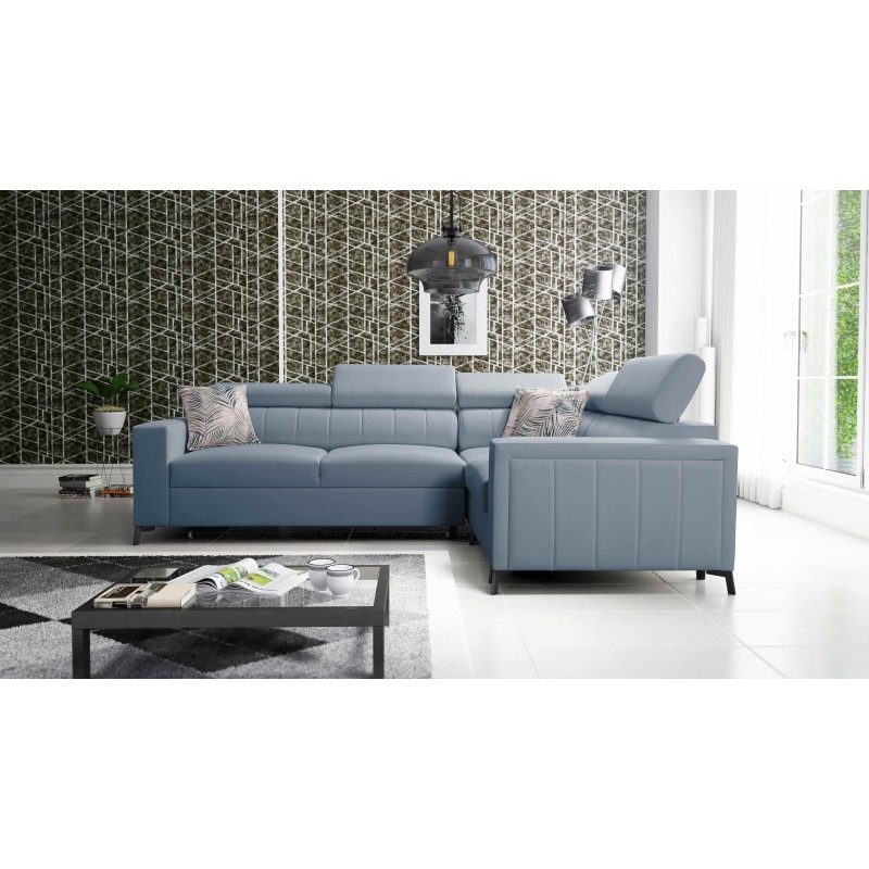Ecksofa Arco II mit Schlaffunktion - Samt, Mono 239 - Perfekte Kombination aus Stil und Komfort