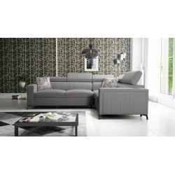 Sofá esquinero Arco II con función de cama - Terciopelo, Mono 246 - Una combinación perfecta de estilo y confort