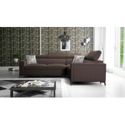 Ecksofa Arco II mit Schlaffunktion - Flechtwerk, Sawana 26 - Perfekte Kombination aus Stil und Komfort