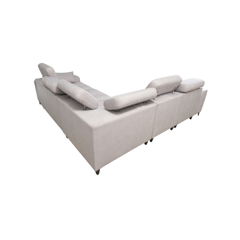 Esquina Verona III con función de cama en tela de terciopelo, Vena 14: elegancia y funcionalidad en un solo mueble.