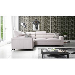 Arco II Corner Sofa with Sleeping Function - Velvet, Mono 231 - A Perfect Combination of Style and Comfort