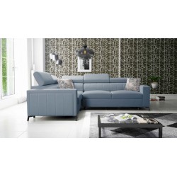 Arco II Corner Sofa with Sleeping Function - Velvet, Mono 239 - A Perfect Combination of Style and Comfort