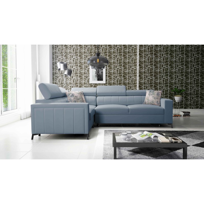 Ecksofa Arco II mit Schlaffunktion - Samt, Mono 239 - Perfekte Kombination aus Stil und Komfort