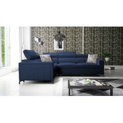 Arco II Corner Sofa with Sleeping Function - Velvet, Mono 241 - A Perfect Combination of Style and Comfort