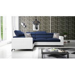 Arco II Corner Sofa with Sleeping Function - Velvet, Mono 241 + Eco-leather - A Perfect Combination of Style and Comfort