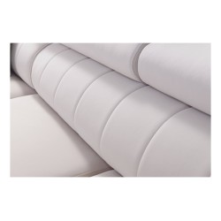 Sofá esquinero Arco II con función de cama - Terciopelo, Mono 244 + Eco-cuero - Una combinación perfecta de estilo y confort.