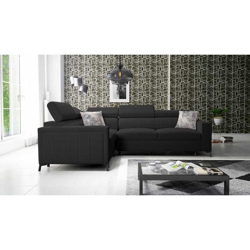 Arco II Corner Sofa with Sleeping Function - Plecionka, Sawana 14 - A Perfect Combination of Style and Comfort