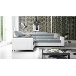 Arco II corner sofa with sleeping function - Woven fabric, Sawana 72 + Eco-leather - A perfect combination of style and comfort