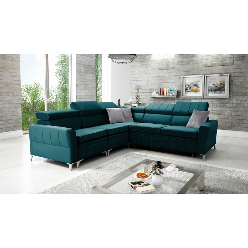 Розкішний кутовий диван Modena IV з функцією сну – Velvet, Amor velvet 4312