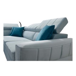 Luxus-Ecksofa Modena IV mit Schlaffunktion – Samt, Amor Samt 4309
