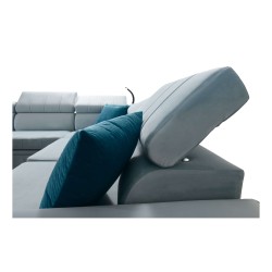 Luxus-Ecksofa Modena IV mit Schlaffunktion – Samt, Amor Samt 4309