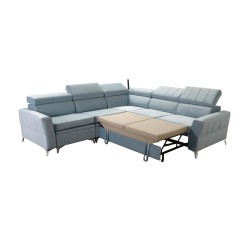 Luxus-Ecksofa Modena IV mit Schlaffunktion – Samt, Amor Samt 4309