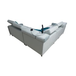 Luxus-Ecksofa Modena IV mit Schlaffunktion – Samt, Amor Samt 4309