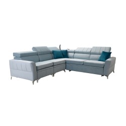 Luxus-Ecksofa Modena IV mit Schlaffunktion – Samt, Amor Samt 4309