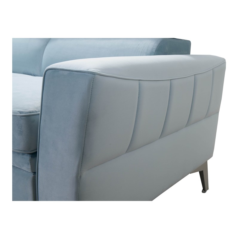Luxus-Ecksofa Modena IV mit Schlaffunktion – Samt, Amor Samt 4309
