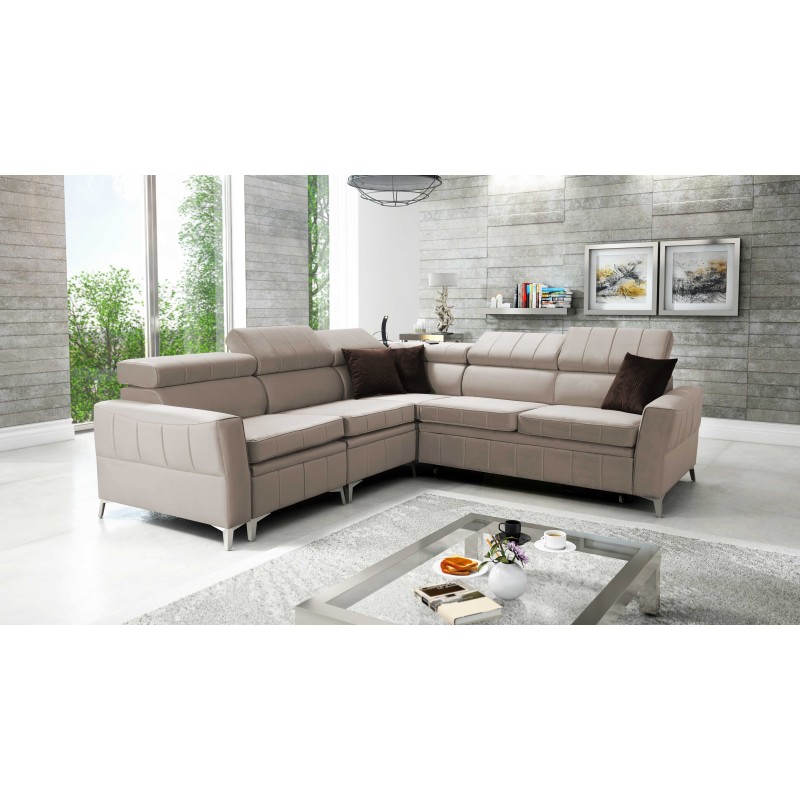 Розкішний кутовий диван Modena IV з функцією спання – Velvet, Amor velvet 4301