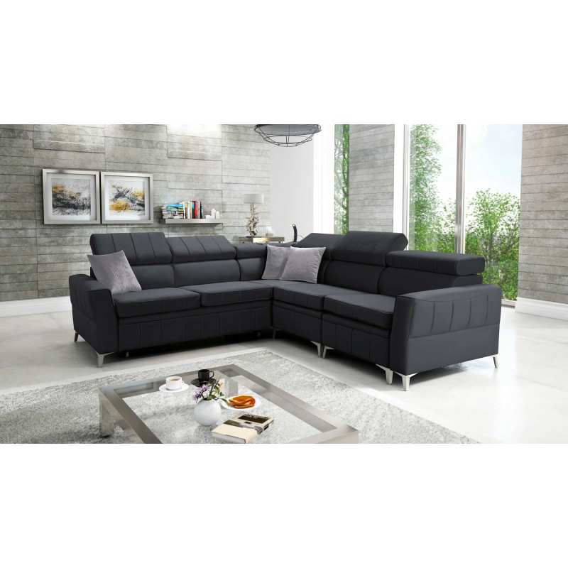 Sofá Esquinero de Lujo Modena IV con función de cama – Terciopelo, Amor velvet 4321